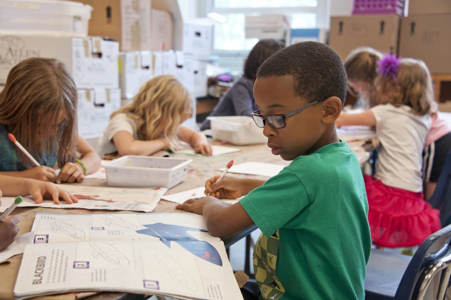 Children absorbed in their work